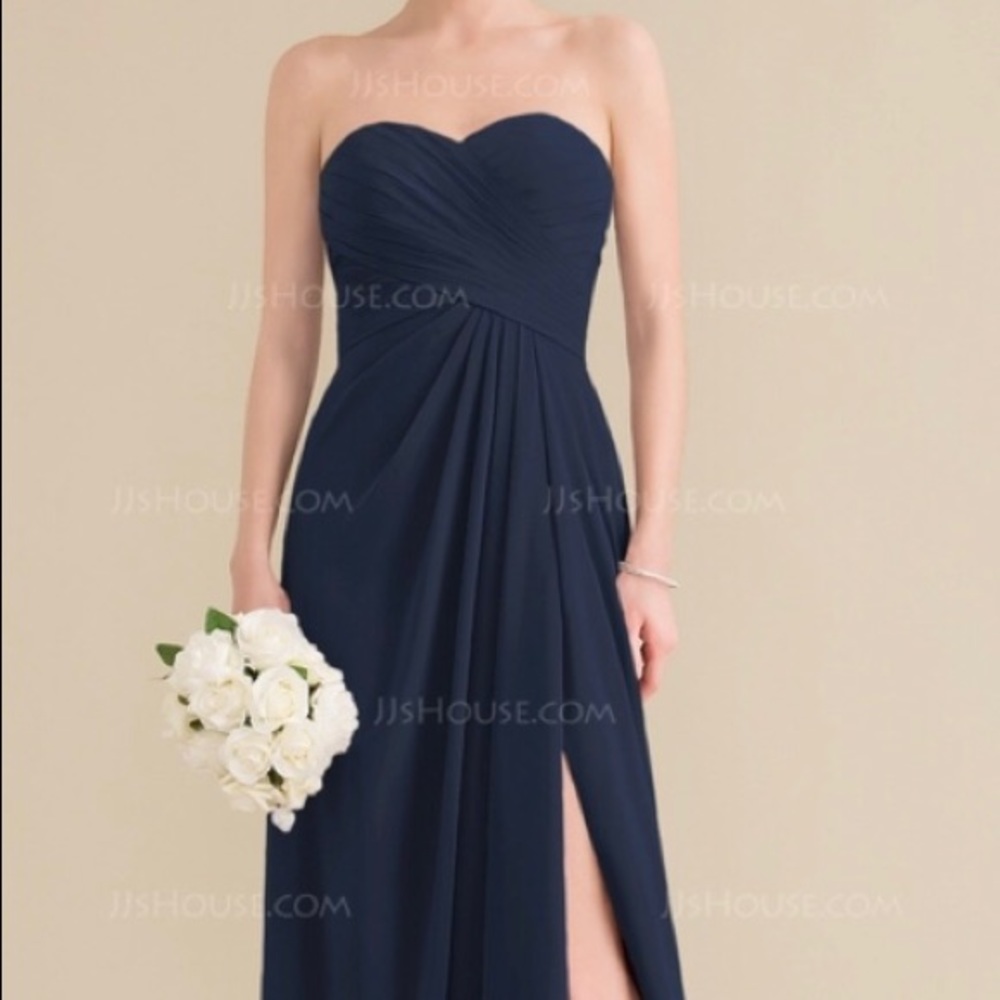 JJ’s House Navy Formal, Strapless Gown